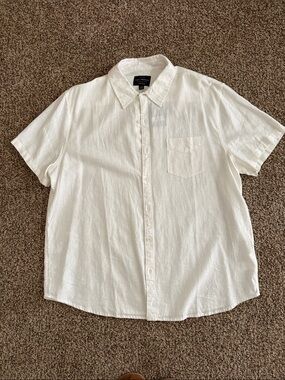 Lucky Brand Men's Short-Sleeve Button-Down Shirt in White